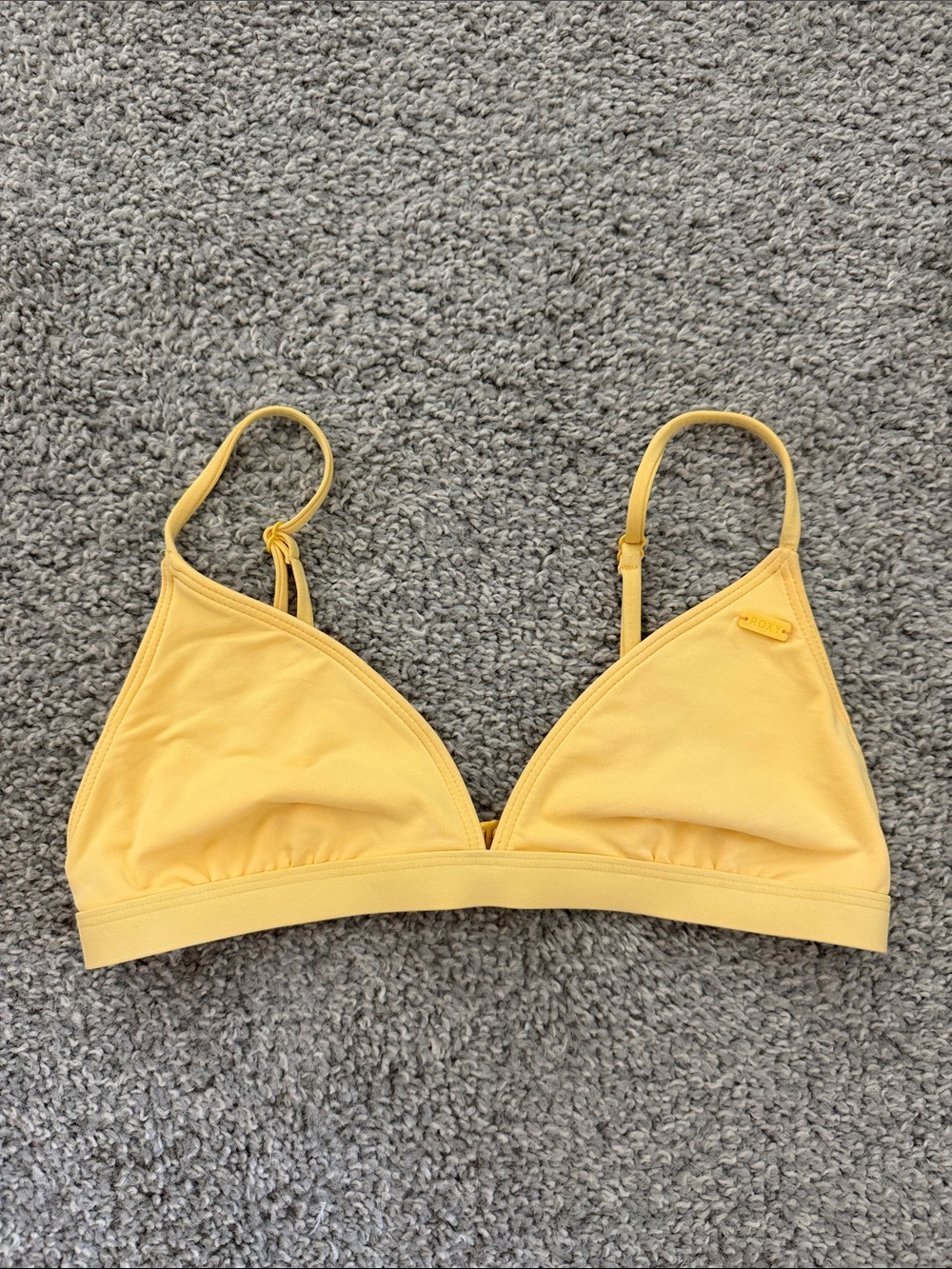Roxy Triangle Bikini Top in Yellow
